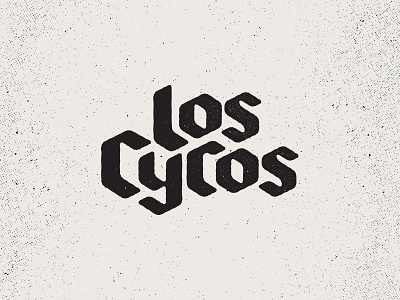 Los Cycos black blackletter branding custom gothic hand letter lettering logo psycho script