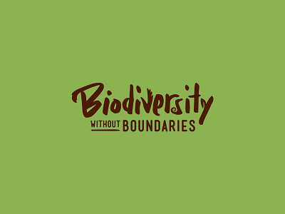 Biodiversity Without Boundaries Logo animal bio biodiversity branding handletter identity lettering logo typography wild