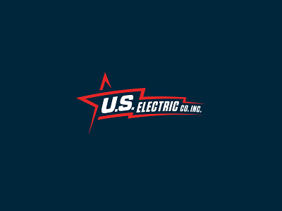 U.S. Electric Logo Redesign america bolt branding electric flag identity logo logomark patriotic power star u.s.