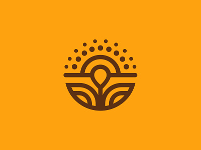 Sunny Bloom Logo brand branding flower geometric icon logo nature sun thick lines