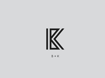 B + K Minimal Logo Design design designer designers letters logo logodesign minimal monogram ux wisedesigner