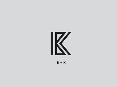 B + K Minimal Logo Design