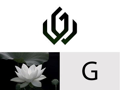 Lotus + Letter G Logo Desgin