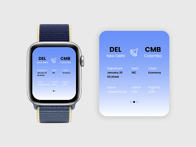 Boarding Pass Watch UI