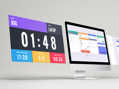 Sports scoreboard and statboard UI/UX design flat design scoreboard statboard volleyball wrestling