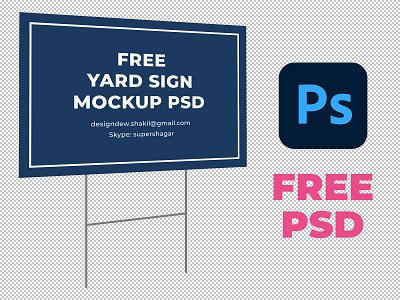 Yard Sign Mockup Free PSD Download