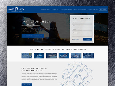 Jones Metal flat design metal website design