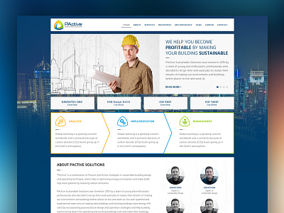 pActive Solution flat design website design webstie