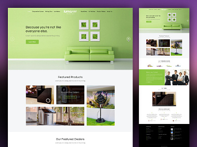 Luma Comfort ecommerce flat design website design webstie