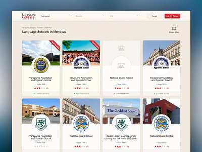 Language Courses ecommerce school website design webstie