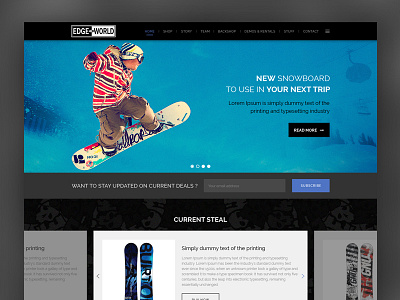 Edge Of The World ecommerce flat design website design webstie