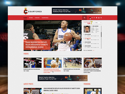 Courtcred blog flat sports web design