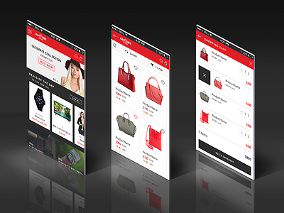 Amona Shop app ecommerce app flat design app ios mobile mobile app