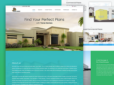 Terra Homes flat design home builders parallax real estate responsive web design