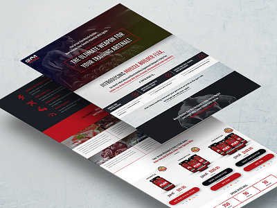 Gym Sales Page design flat design gym responsive sales page web design