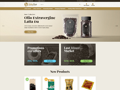 Moka shop webstie redesign. flat design responsive web design