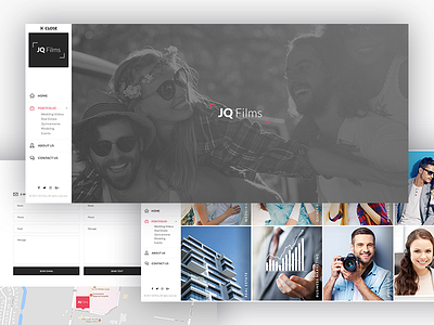 JQ Films flat design responsive web design