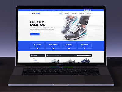Ebay Template blue creative ebay flat design responsive
