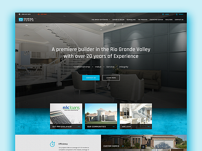 Website redesign for homes construction company.