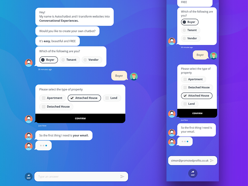 Chat Bot UI Design by Md: Shakil Hossain on Dribbble