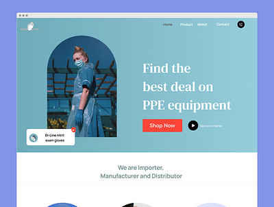 BOAVILLA PPE EQUIPMENT design landing page ui uiux