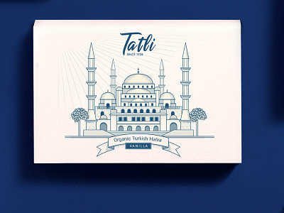 Palace Illustration - Concept Packaging architecture buildign design halva house illustration line art palace postcard turkish vector vintage