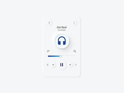 Music Player | Neumorphism app design light theme music player neumorphism ux