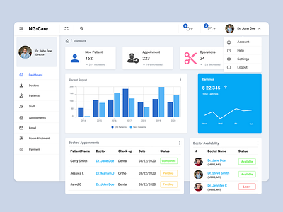 Admin Dashboard UI