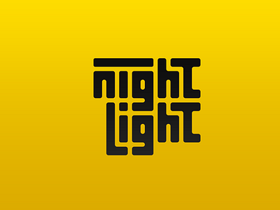 Night Light Logo branding design flat icon illustration lettering logo minimal type typography