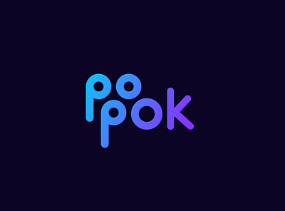 Logotype for Popok Animation Studios brand design brandidentity branding design icon logo logo design logodesign logotype minimal