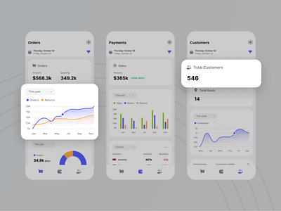 Interface Design for Araqich Analytics Mobile App