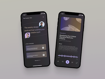 Creative Podcast Website - Mobile Design