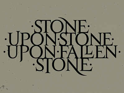 Stone upon stone upon fallen stone