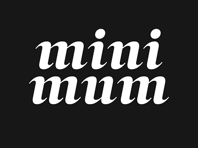 Don’t give the minimum to the mini mum custom lettering custom letters design graphic letter lettering lettermark letters logo type typedesign typography