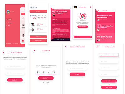 Mobile App UX app branding design illustration minimal typography uidesign ux design vector web