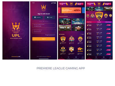 Premiere League gaming app betting app branding colorful mobile app mobile ui mobile ui design ui user experience ux ux design vector