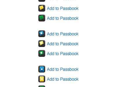 Add to Passbook icon ios