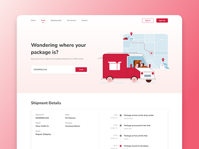 Track Shipment Web Design