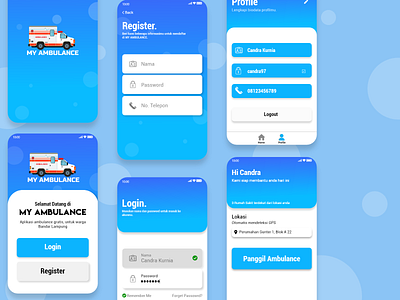 My Ambulance Mobile Desing ambulance emergency health app mobile app mobile app design