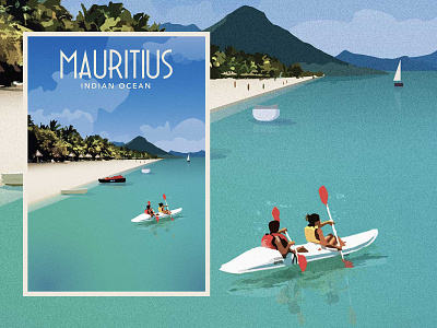 Mauritius — Vintage Travel Poster art design illustration island mauritius poster travel vintage