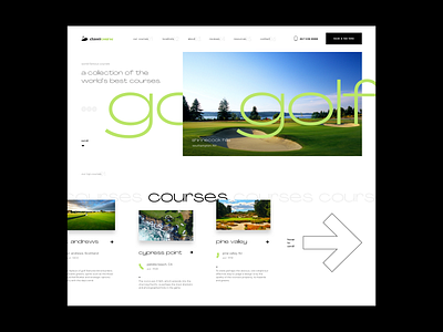 Classy Course app branding design sports design ui ui design ux design visual design web website white whitespace