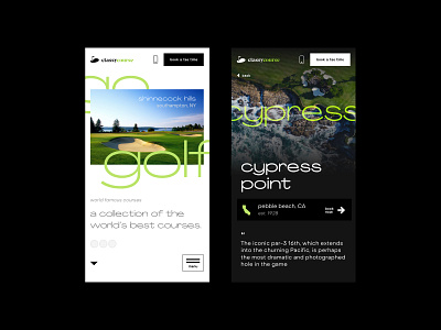 Classy Course Mobile app branding design mobile app design sports design strategy ui ui design user experience user interface design ux design visual design web website whitespace