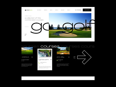 Classy Course Alternate branding design sports design ui ui design ux design visual design web website whitespace