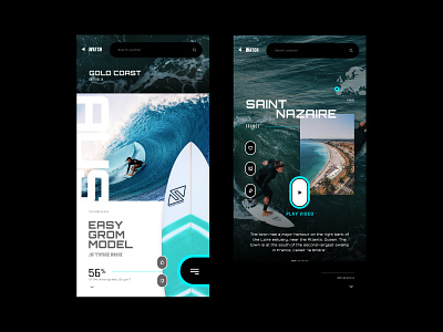 SurfStream 3 app branding design sports sports design surfing ui ui design ux design visual design