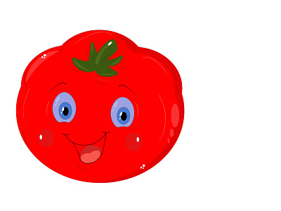 помидор artwork card design isolated вектор иллюстрация логотип мультик персонаж помидор рисунок