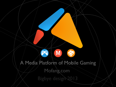 Dribbble game logo media mofang