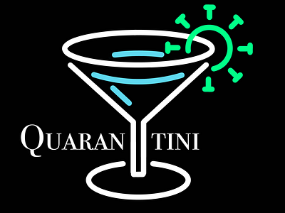 Quarantini Time beverage branding campaign coronavirus covid19 health icon illustration martini