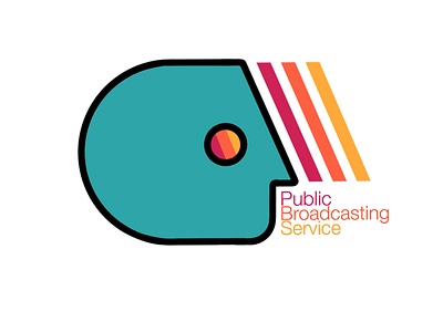 PBS Logo Concept brand branding icon illustration logo mark retro tv