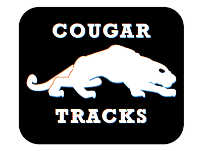 Cougar tracks logo brand branding illustration mark retro throwback