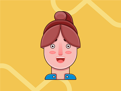 Flat Design Cute Girl